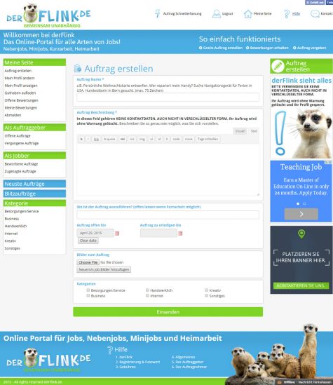 New Website for Job Listings - Webdesign Portfolio