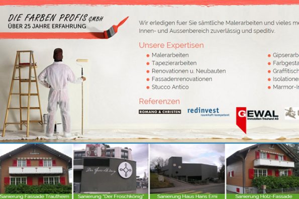 New Website for Painting Services - Webdesign Portfolio