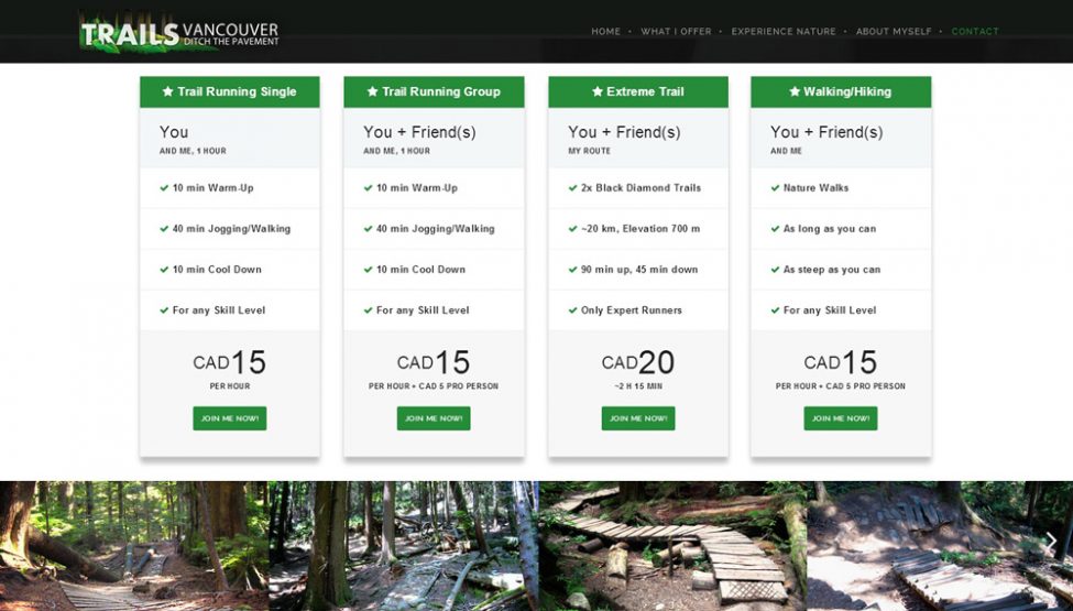 New Website for Running - Webdesign Portfolio