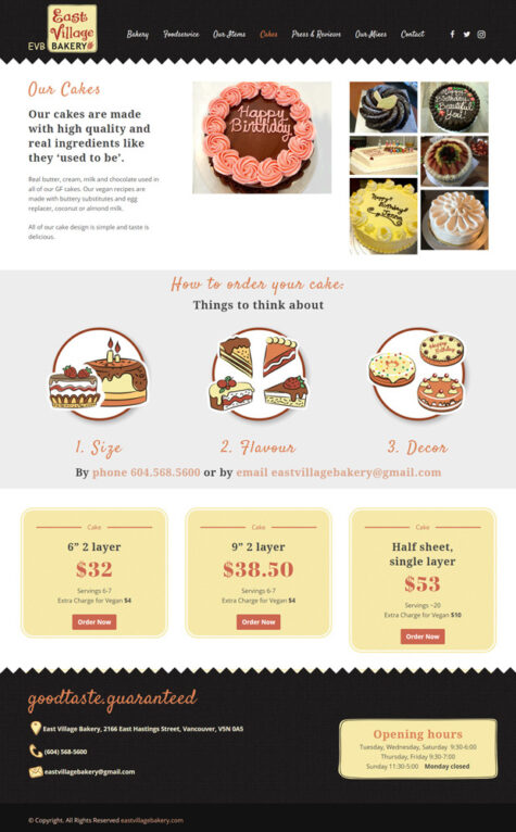 Artisan Bakery Website, ​affordable web designer vancouver