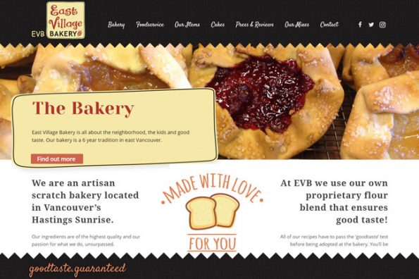 Artisan Bakery Website, ​affordable web designer vancouver