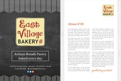 petrarichli – business presentation for gf bakery – front page business presentation graphic design portfolio, indesign expert vancouver, Firmenpräsentation