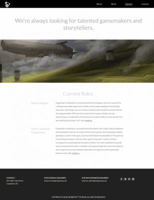 Game Developer Website