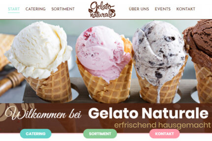 Ice Cream Parlor Website Design