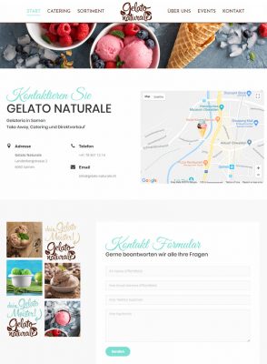 Ice Cream Parlor Website Design