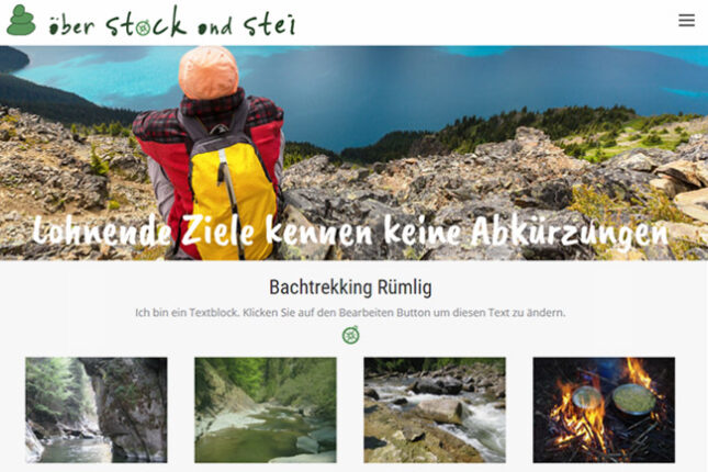 petrarichli – guided hiking tours website – portfolio Guided Hiking Tours Website Design, green brown color theme