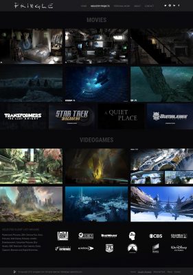 concept artist portfolio website, created by Petra Richli