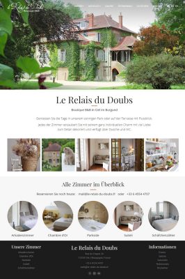 Boutique B&B Website Design Home