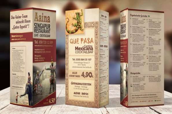 Menü-Layout für Restaurants Mockup