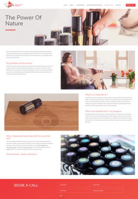 Life Coach Website Design Essential Oil Screenshot