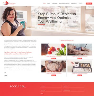 Life Coach Website Design Home for Desktop