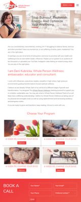 Life Coach Website Design Home for Tab