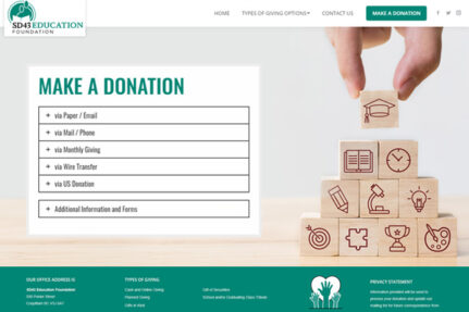 Petra Richli – Web Designer – Education Foundation Website Design Education Foundation Website Design Screenshot by Petra Richli