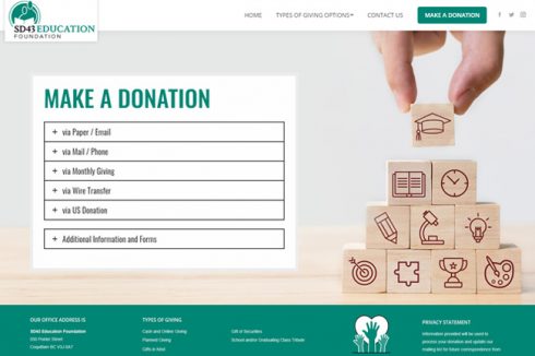 Education Foundation Website Design Screenshot by Petra Richli