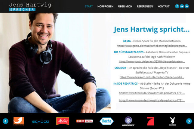 Petra Richli Web Designer – Professioneller Sprecher Webseite – Portfolio Professioneller Sprecher Webseite created by Petra Richli