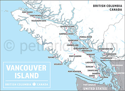 Vector Map of Vancouver and Vancouver Island - Graphic Design Portfolio