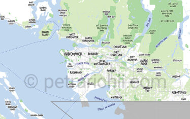 Vector Vancouver Map in Color