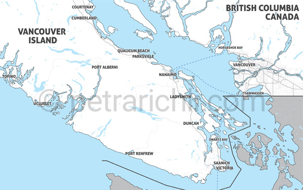 Vector Map of Vancouver and Vancouver Island - Graphic Design Portfolio