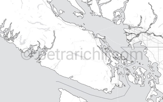 Vector Map of Vancouver and Vancouver Island - Graphic Design Portfolio