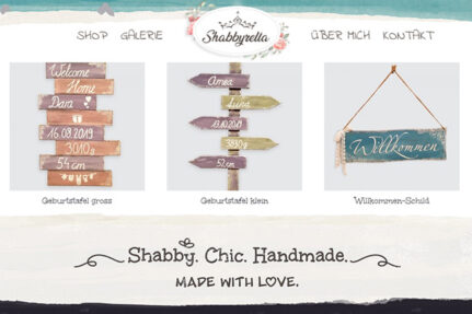 Shop for Baby Name Signs Website Portfolio