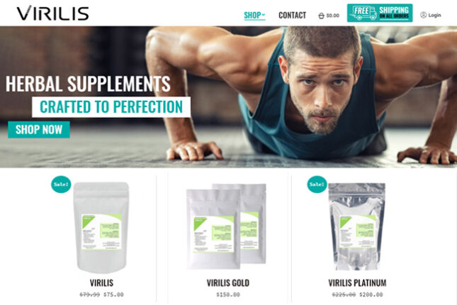 Webshop für Pflanzliche Nahrungsergänzungsmittel Portfolio