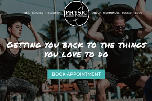 Physiotherapist Website Design Portfolio