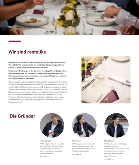 Food Catering Company Website Screenshot