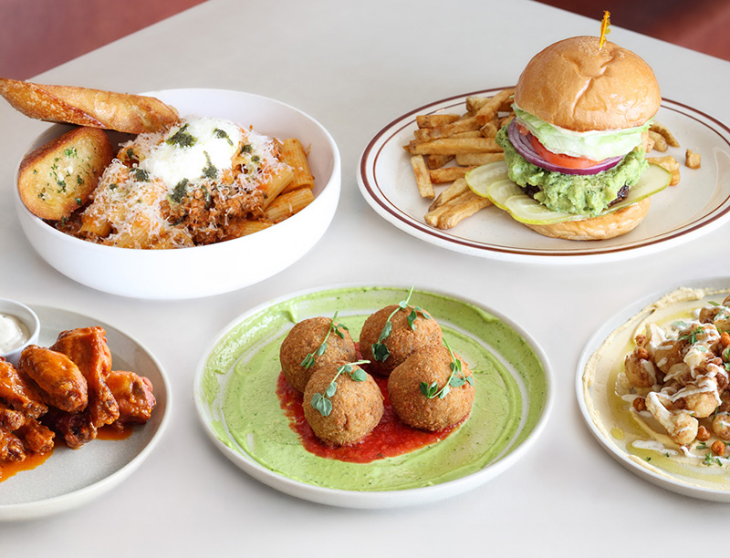 restaurant dishes on table